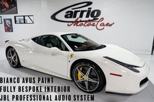 2014 Ferrari 458 Italia Bianco Avus paint, fully bespoke interior, JBL