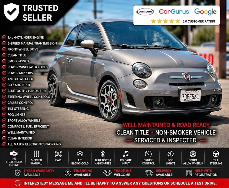 2013 Fiat 500 - Turbo Hatchback 2D