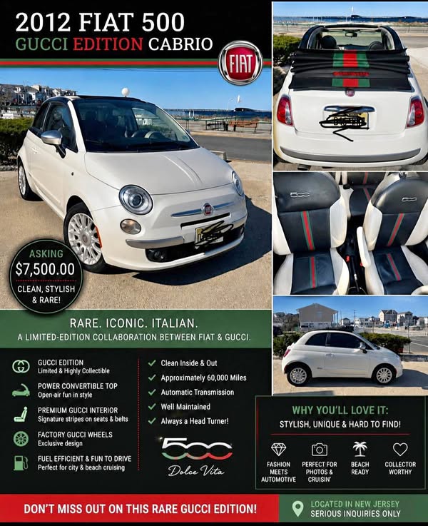 2012 Fiat 500 - 500c Gucci Convertible 2D
