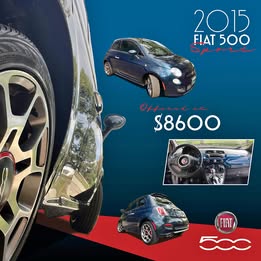 2015 Fiat 500 Sport, One Owner, Pampered and Pristine