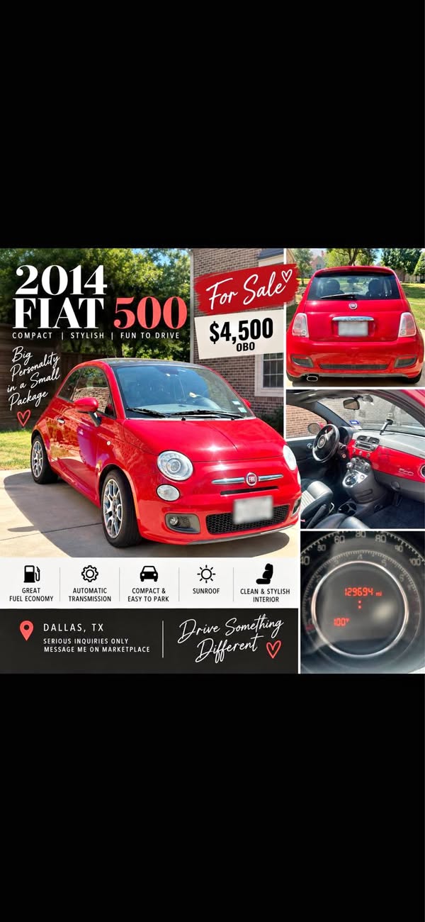 2014 Fiat 500 - Turbo Hatchback 2D