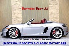 2023 Porsche 718 SPYDER Manual GT SILVER...3,513 Miles...Rare 6sp Manual