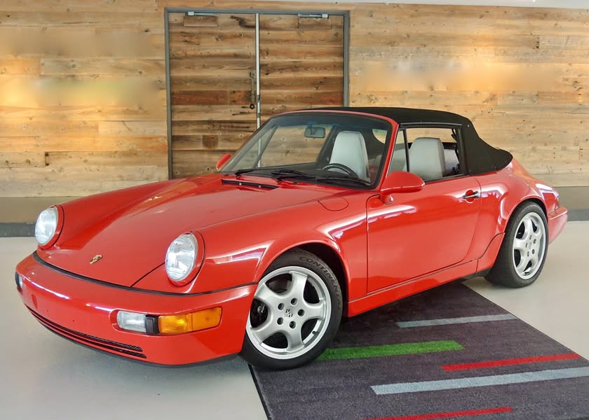 1991 Porsche 911    964 Carrera 2 Cabriolet \u2013 5-Speed | Guards Red | 55k Miles | Euro-Spec Ride Height