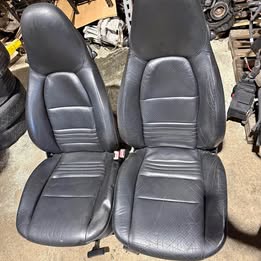 1997-2004 Porsche Boxster 986 Front Seats Right & Left Seat Black Pair OEM