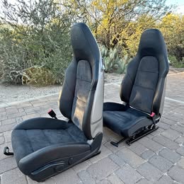 2013-2019 PORSCHE 911 991 GTS GT3 4-WAY SPORT SEATS BLACK ALCANTARA LEATHER SET