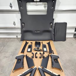 2012-2018 AUDI S6 A6 BLACK INTERIOR SWAP ROOF HEADLINER PILLAR PANEL COVER SET