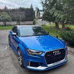 2018 Audi RS3 Ara Blue w\/ Red Stitching