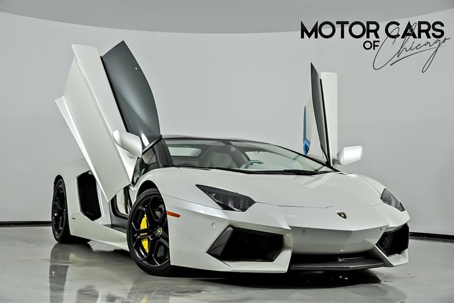 2014 Lamborghini Aventador LP 700-4-BALLOON WHITE ON WHITE-CUSTOM INTERIOR!