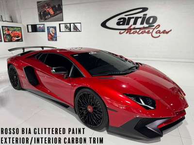 2017 Lamborghini Aventador SV Rosso Bia Glittered paint,...