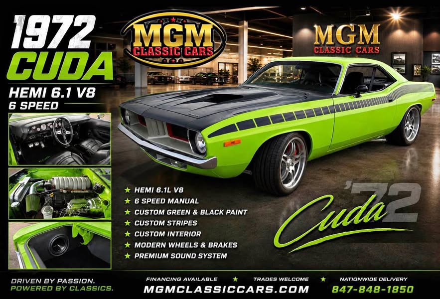 1972 Plymouth Barracuda  - CUDA HEMI 6.1 6 speed