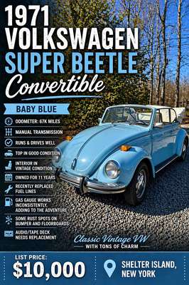 1971 Volkswagen Beetle - 2.5L 70's Edition Convertible 2D