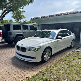White BMW Alpina B7 2011, v8 biturbo engine with 146k miles