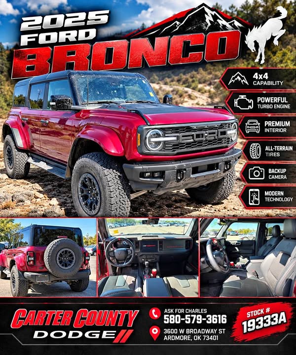 2025 Ford Bronco - Raptor Sport Utility 4D