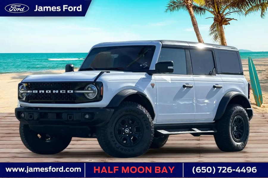 2025 Ford badlands bronco v6 leather lux fox shocks black top\/package raptor boards