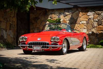 1958 Chevrolet Corvette Red with silver inserts