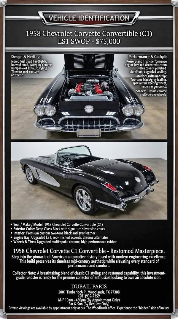 1958 Chevrolet Corvette - Convertible 2D