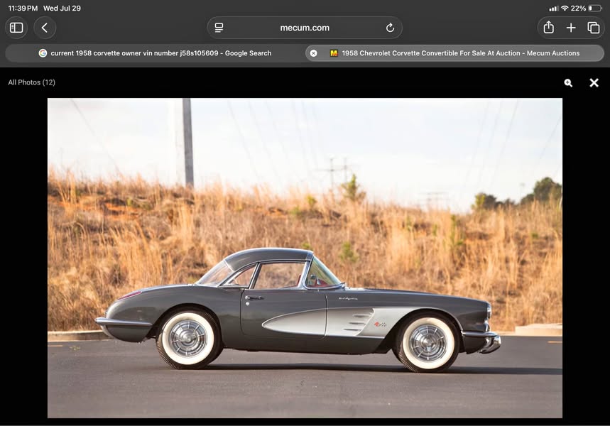 1958 Chevrolet Corvette - Convertible 2D