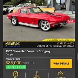 1967 Chevrolet Corvette - 427 Convertible 2D