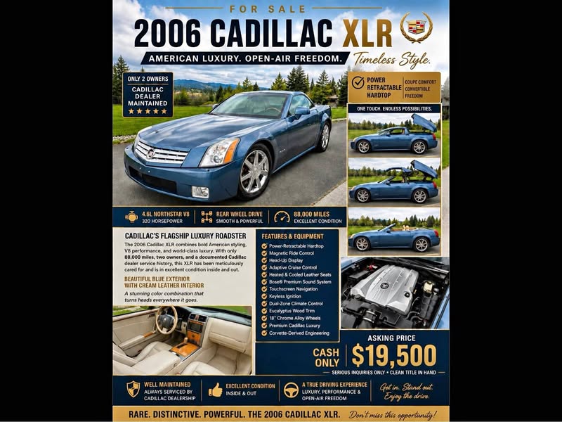 2006 Cadillac XLR - Convertible 2D