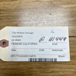 2014-2017 Ferrari California T 3.9 Engine Cylinder Head Left 3k Miles