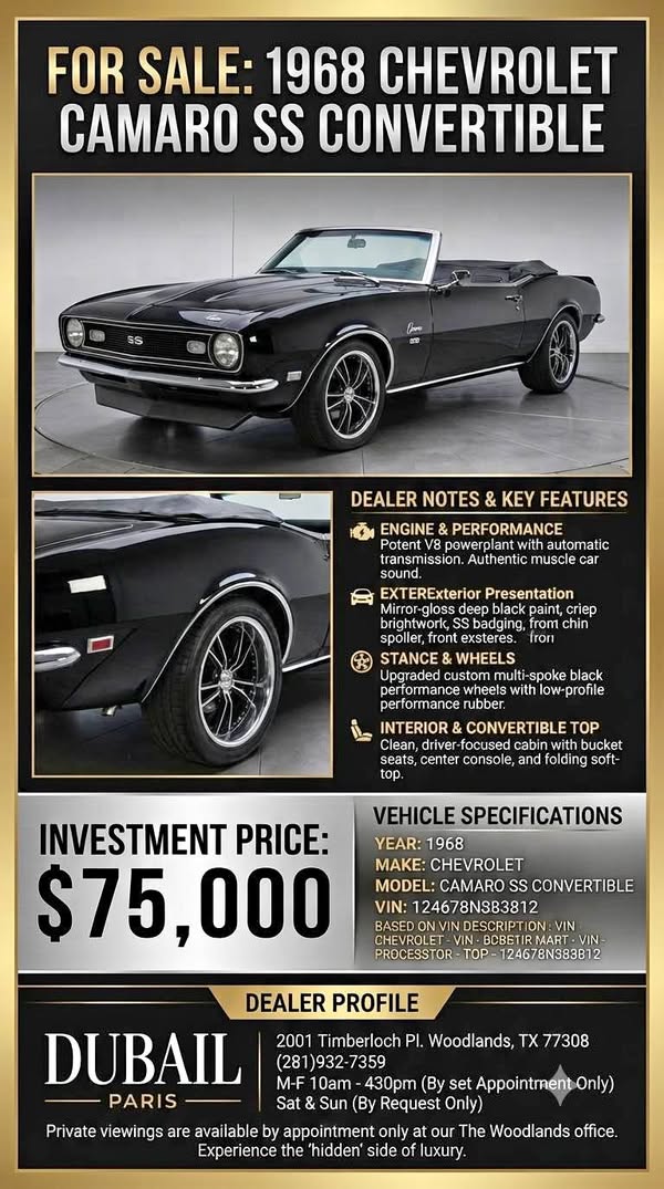 1968 Chevrolet Camaro - SS