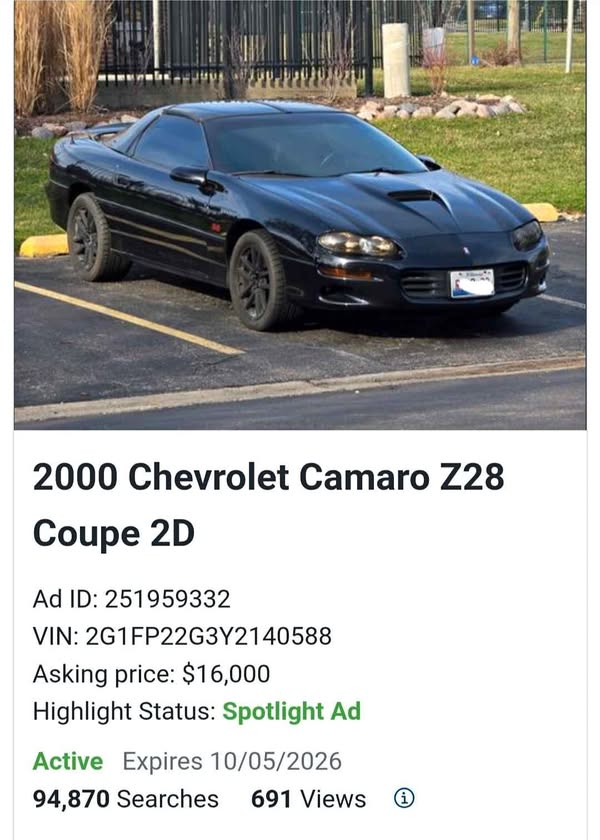 2000 Chevrolet Camaro - SS Coupe 2D