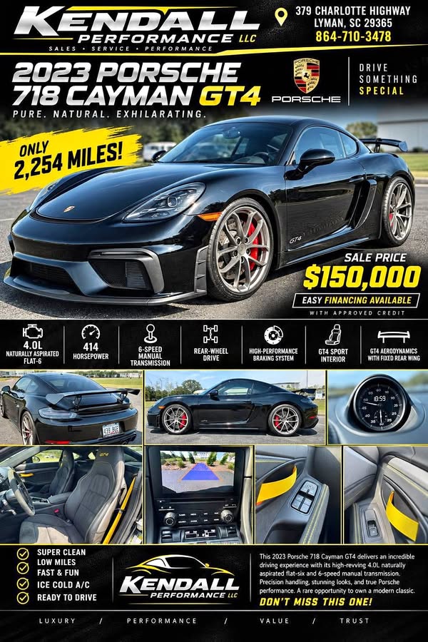 2023 Porsche 718 Cayman - GT4 Coupe 2D