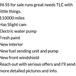 1996 Chevrolet Caprice - Sedan 4D