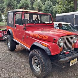 1986 Jeep renagade cj7 6 cylinder stick shift runs & drives. Clean Nj title. Hard top included