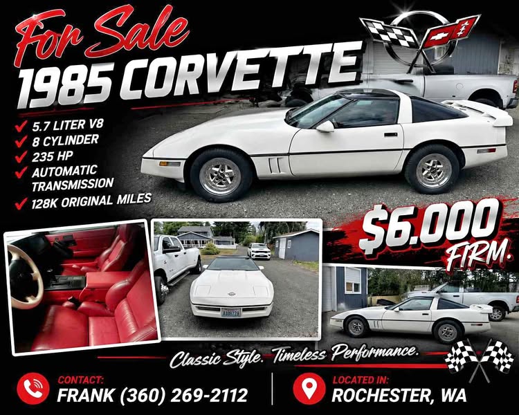 1985 Chevrolet Corvette - Coupe 2D
