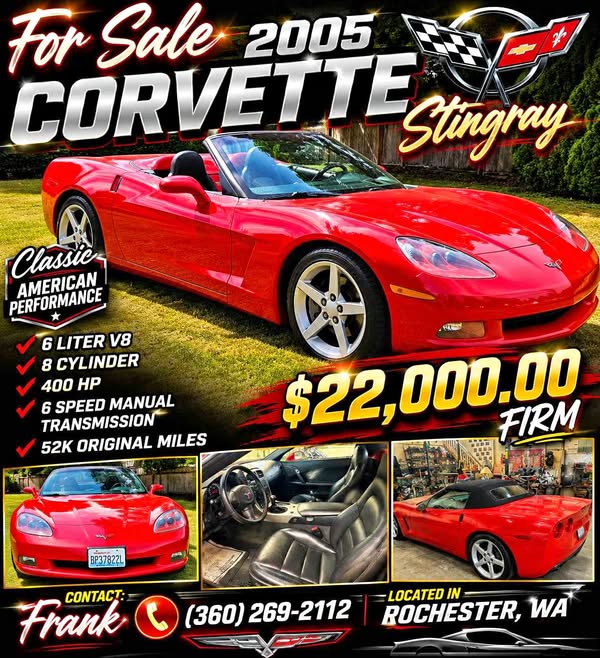 2005 Chevrolet Corvette - Stingray Convertible 2D