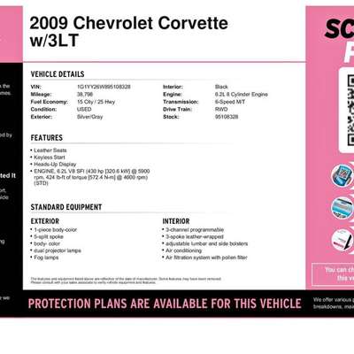 2009 Chevrolet Corvette - 3LT