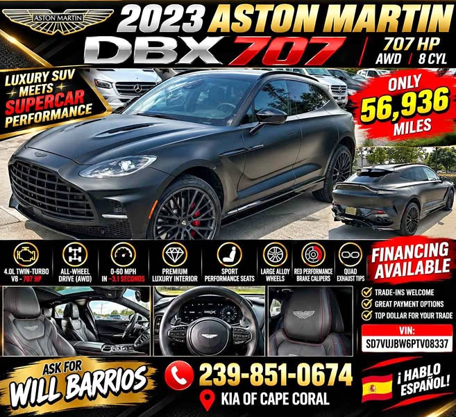 2023 Aston Martin DBX - 707 Sport Utility 4D