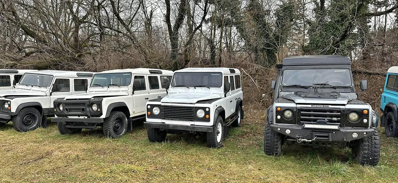 White 1993 Land Rover Defender 110