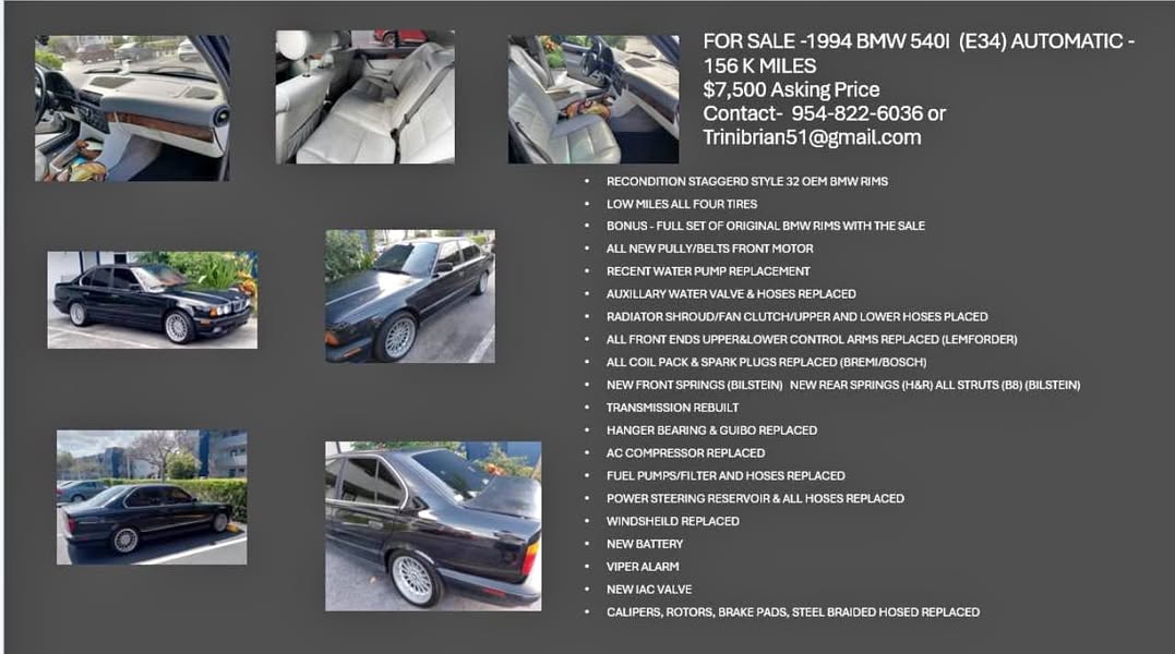 1995 BMW 5 Series - 540i Sedan 4D