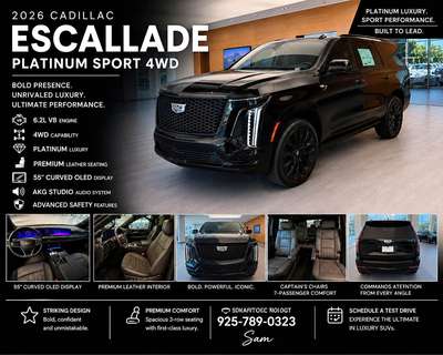 2026 Cadillac Escalade - Platinum Sport Utility 4D