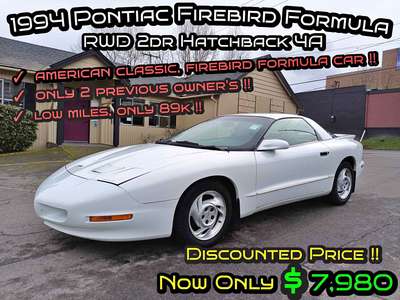 1994 Pontiac Firebird - Formula 2dr\u20222-Owners \u202289K Miles
