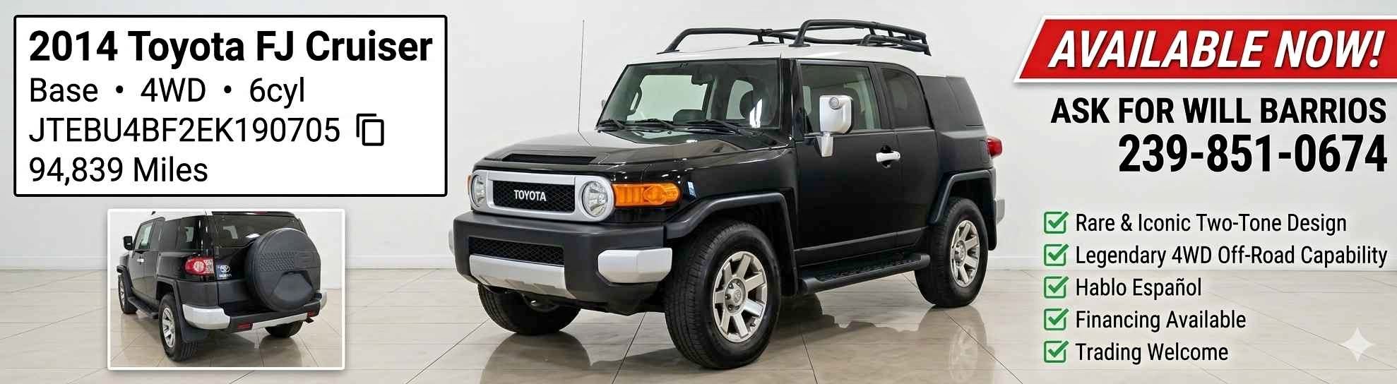 2014 Toyota FJ Cruiser - Sport Utility 2D