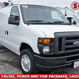 2013 Ford ECONOLINE E150 VAN V8 E150, CRUISE, POWER AND TOW PACKAGES, LADDER RACK, CARGO VAN