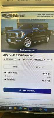 2022 Ford F-150 - Platinum Pickup 4D 5 1\/2 ft