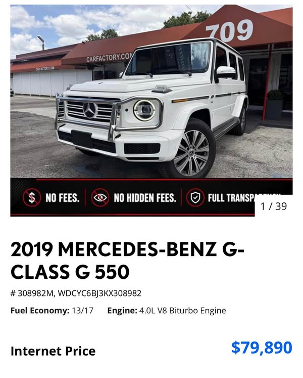 2019 Mercedes-Benz G-Class - G550