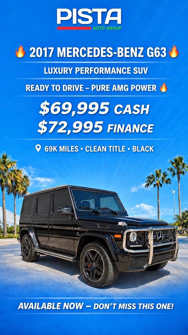 2017 Mercedes-Benz G-Class - G 63 AMG 4MATIC Sport Utility 4D