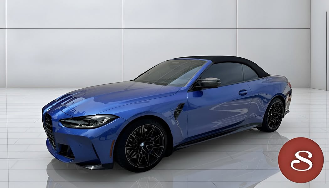 2022 BMW  M4 Competition xDrive Convertible Portimao Blue Metallic | Silverstone Merino Leather