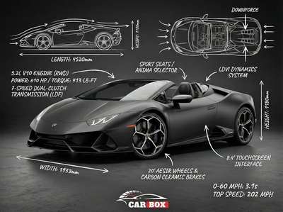 2024 Lamborghini huracan evo spyder convertible 2d