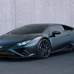 2020 Lamborghini HURACAN EVO IN NERO HELENA W\/ FULL STEALTH PPF, BLUE INTERIOR, VOSSEN WHEELS