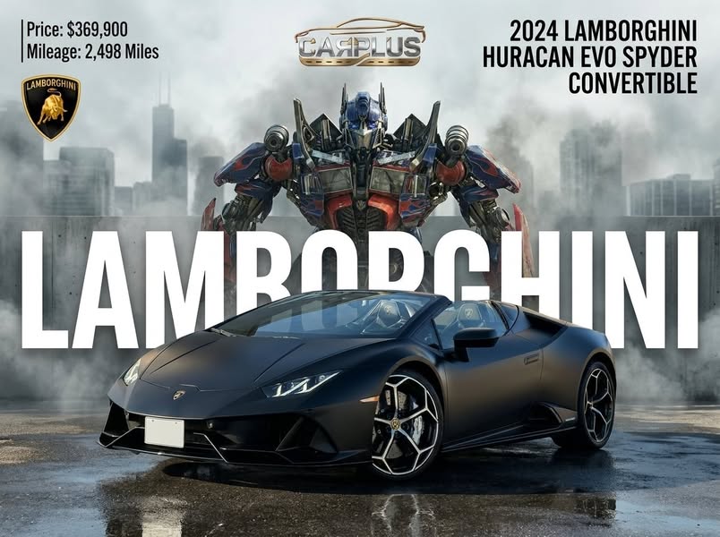 2024 Lamborghini huracan evo spyder convertible 2d