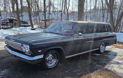 1962 Chevrolet Impala Station Wagon 327 Black  160+ photos