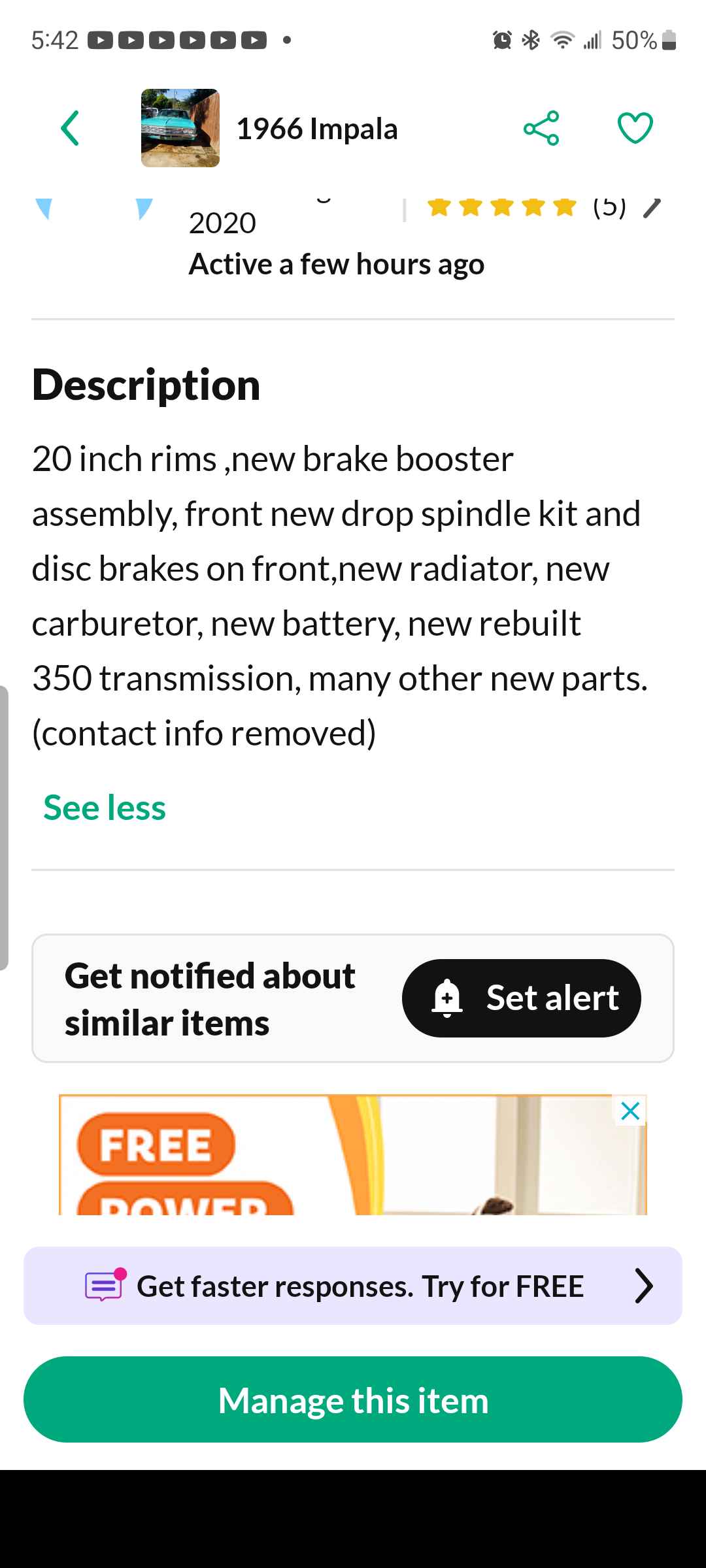 1966 Chevrolet Impala - Sedan 4D