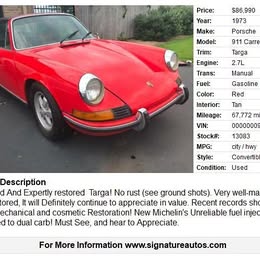 1973 Porsche 911 carrera targa