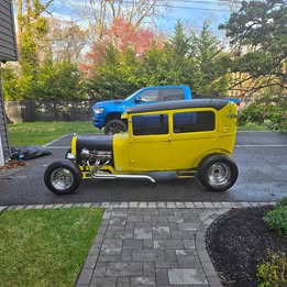 1929 Ford Model A Tudor Street Rod \u2013 Plymouth 383 stroker engine V8. 350 Tranny
